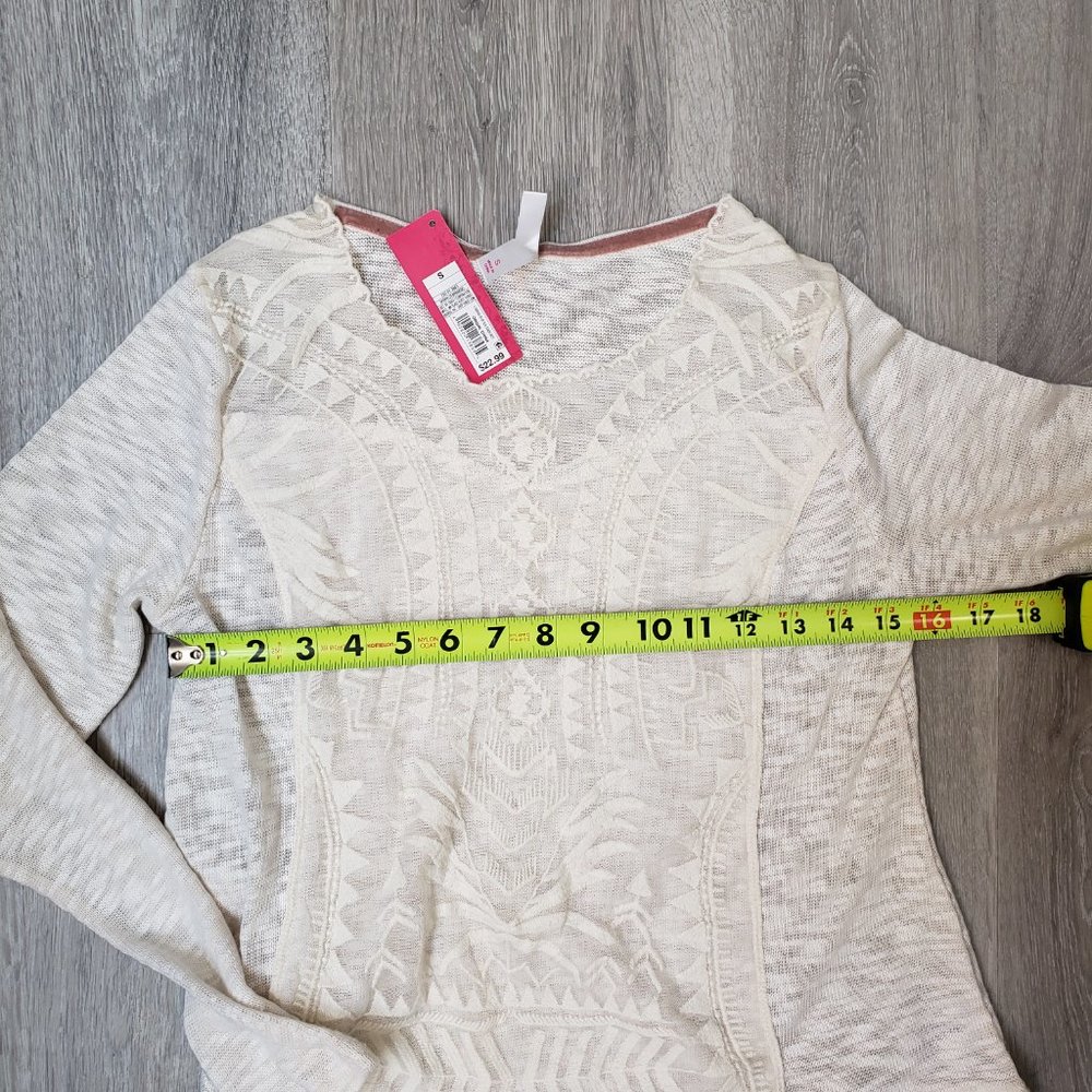 Xhilaration Knit Lace Overlay Sweater - Picture 7 of 10